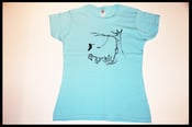 Image of Amoriste T-shirt - Ladies Fitted Sky Blue