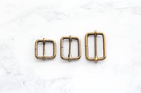 Image 1 of Sliding Bar Buckle -Antique Brass