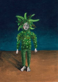 Green Man original Acrylic painting
