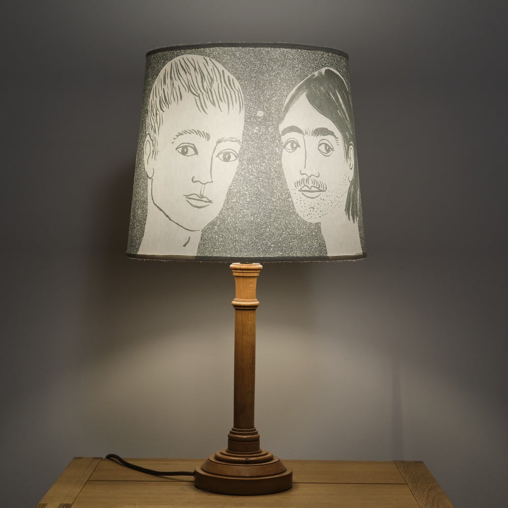 Handsome men lampshade - blue-grey 