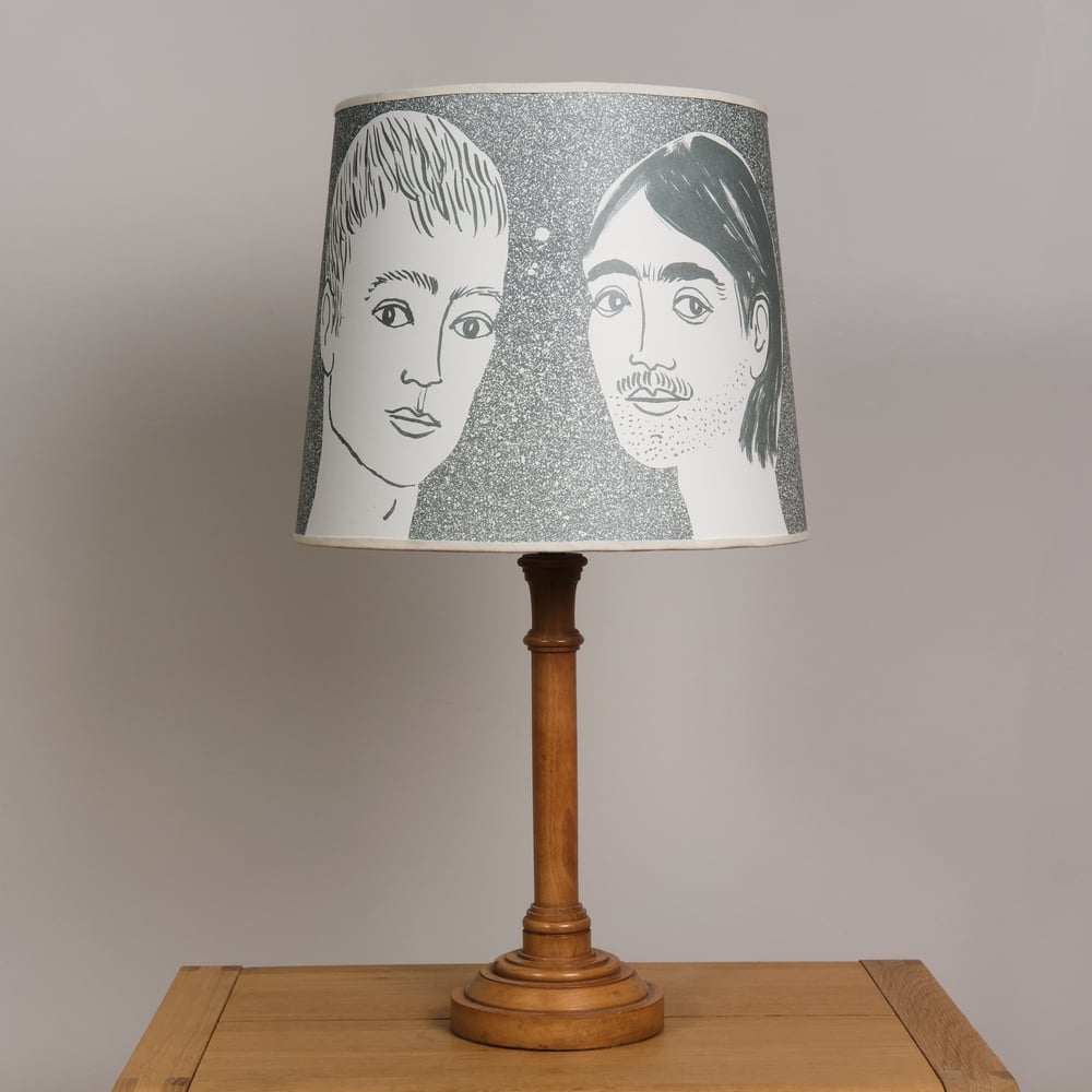 Handsome men lampshade - blue-grey 