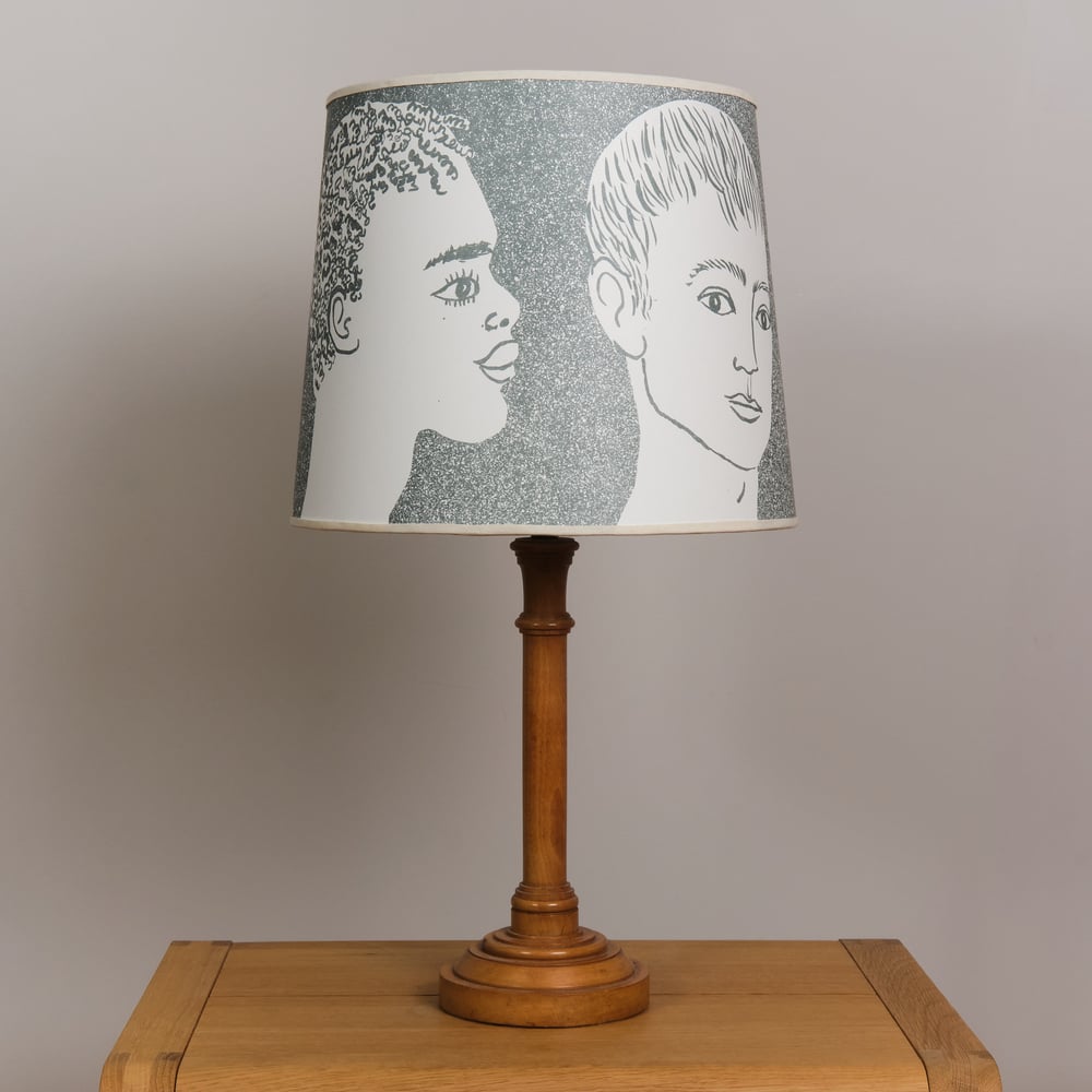 Handsome men lampshade - blue-grey 