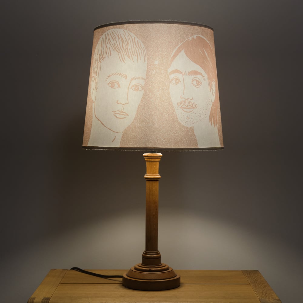 Handsome men lampshade - pinky-hazel