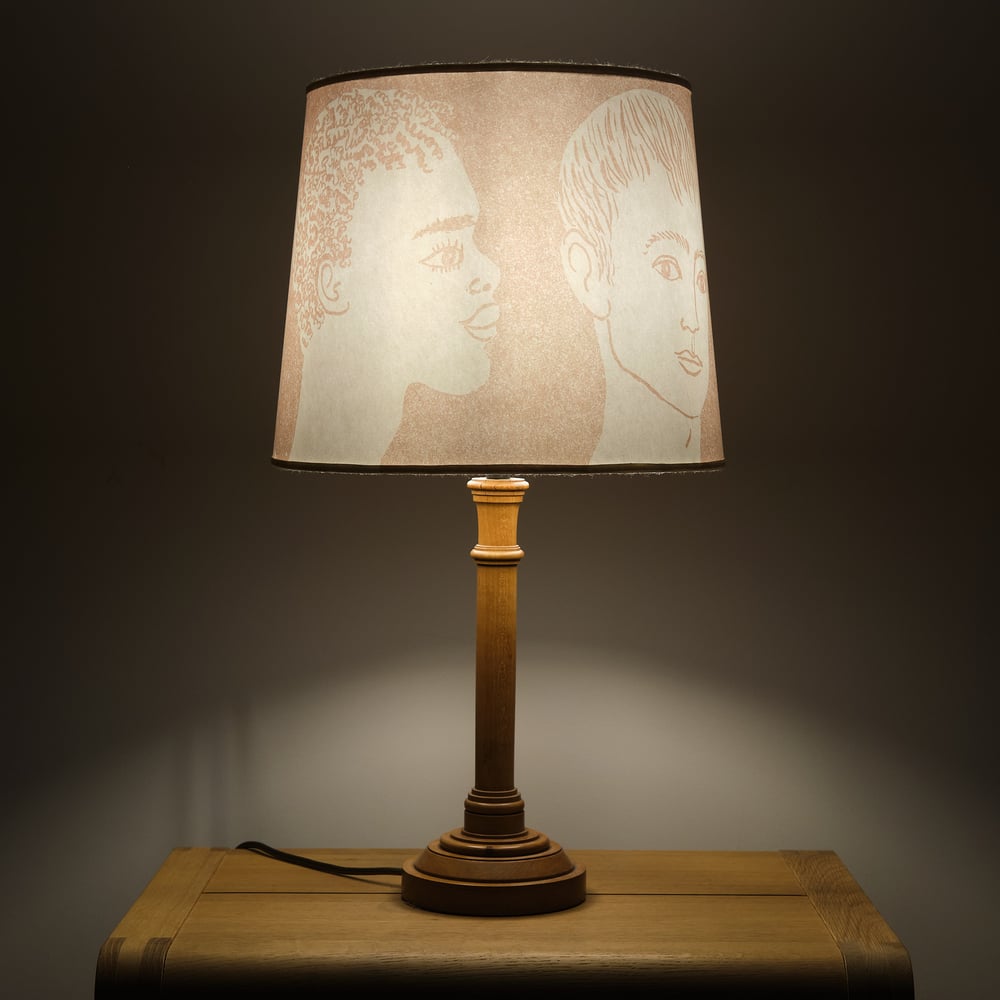 Handsome men lampshade - pinky-hazel