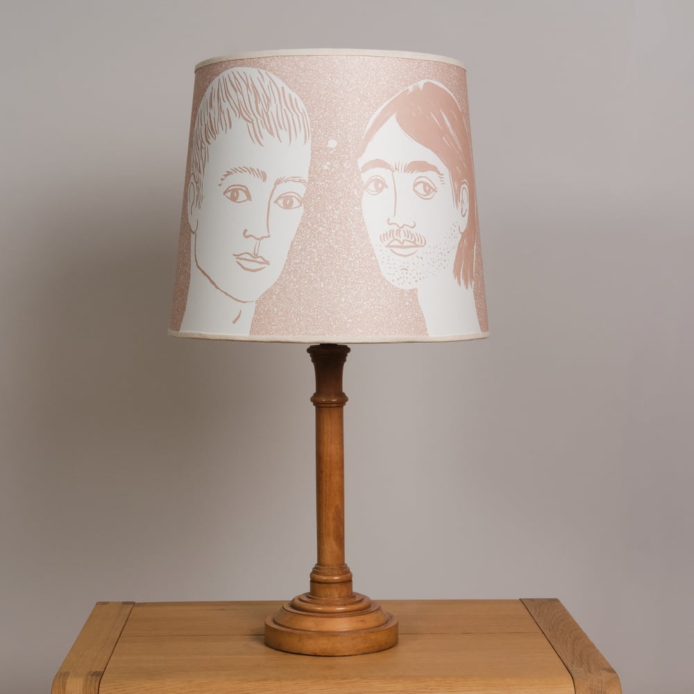 Handsome men lampshade - pinky-hazel