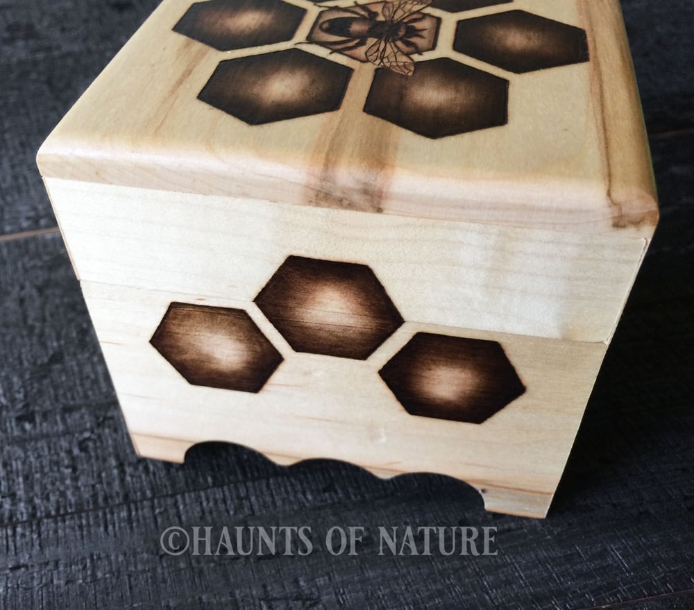 Bee and Honeycomb Trinket Box