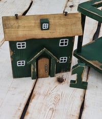 Wooden house  green