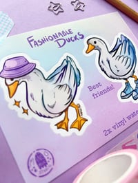 Image 2 of Fashionable Ducks stickers