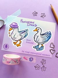 Image 1 of Fashionable Ducks stickers