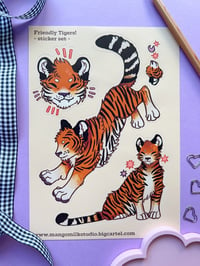 Image 1 of Friendly Tigers Sticker Set
