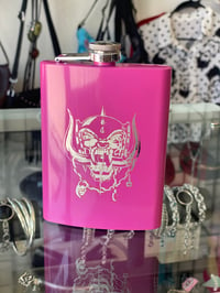 Pink Snaggle Tooth Flask