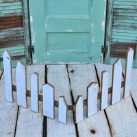 Wooden handmade fence  white 1