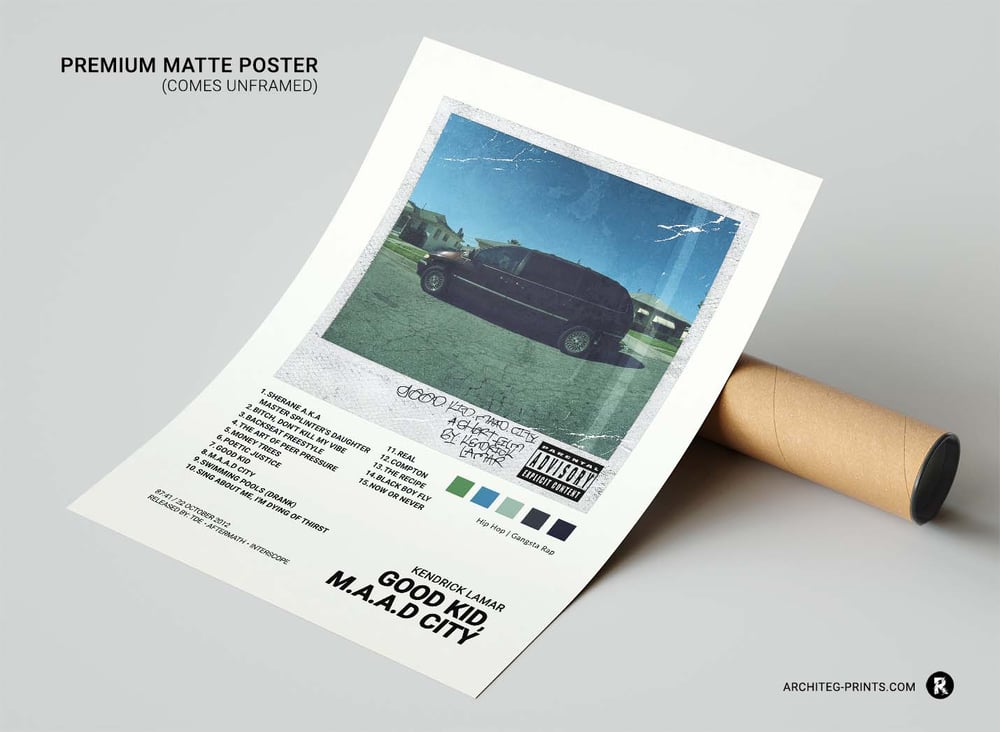 Kendrick Lamar - good kid m.A.A.d city Album Cover Poster