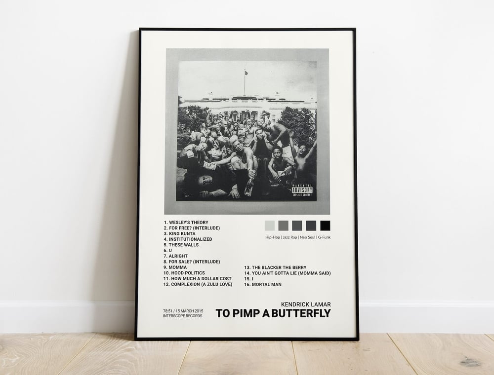 Kendrick Lamar - To Pimp a Butterfly, Album Cover Poster Print