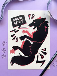 Image 2 of Strong Spirit - Wolf Print