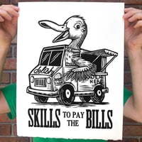 Skills to pay the bill Duck in a Food Truck Print 