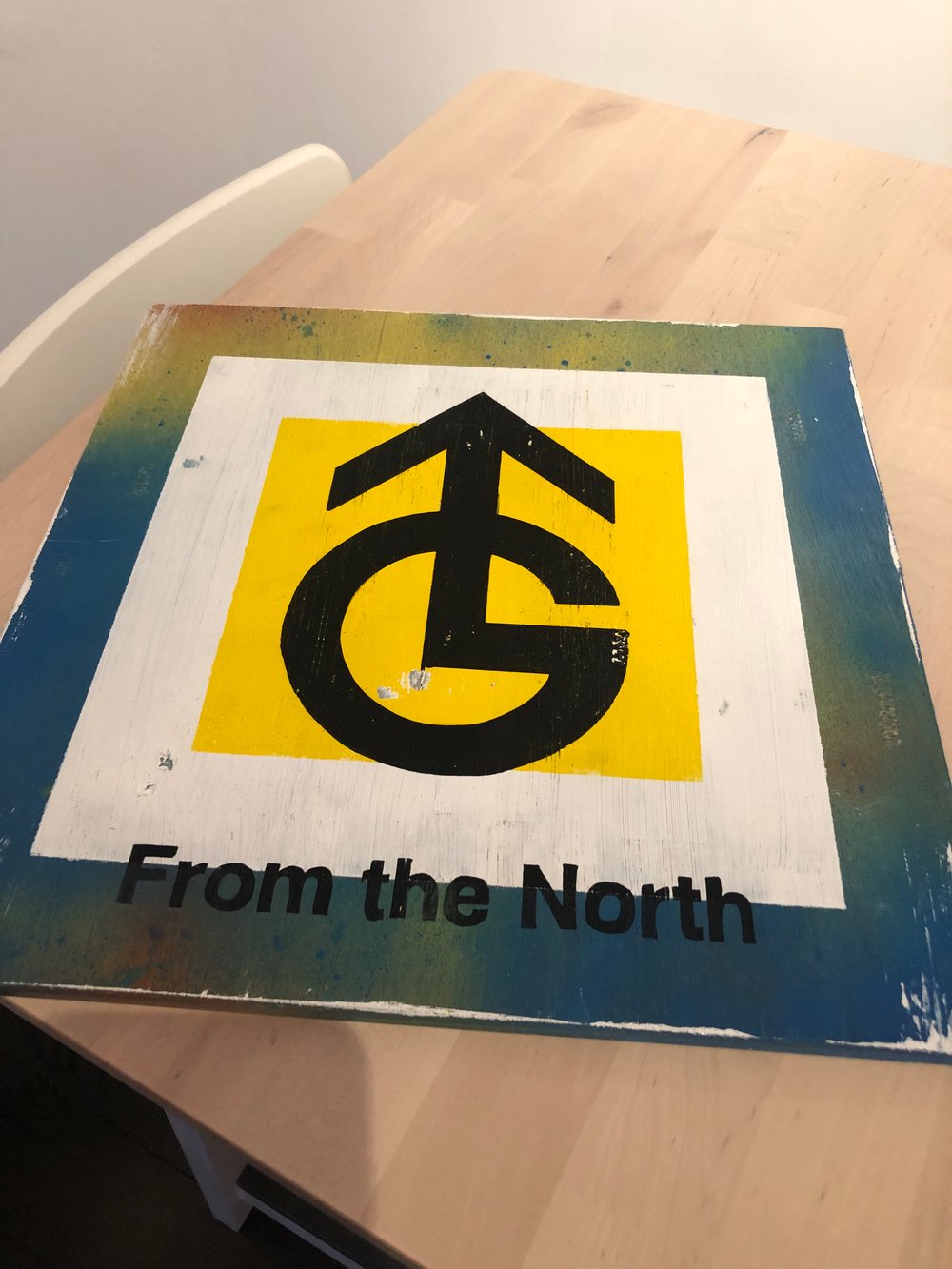 From The North 40 X 40 Cms Hand Painted On Wood 