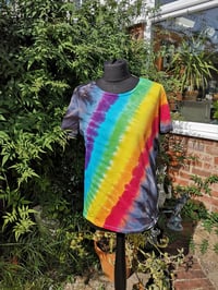 Image 4 of Diagonal striped rainbow T ~ all ages