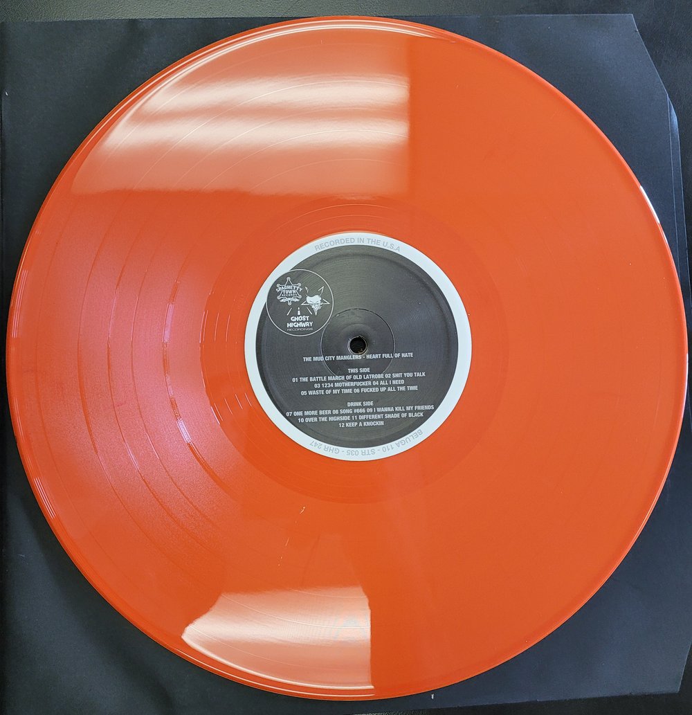 The Mud City Manglers "Heart Full of Hate" (Spaghetty Town/Ghost Highway) Orange LP