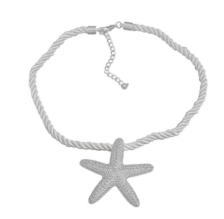 Santorini Starfish Necklace ~ Silver