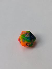 Image 3 of Fireball Rainbow Standard D20 Single