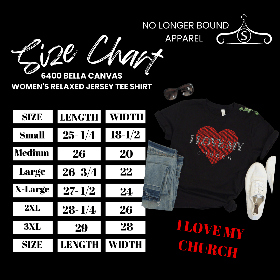 Image of "I LOVE MY CHURCH" Women's Faith-Based Black Blinged T-shirt