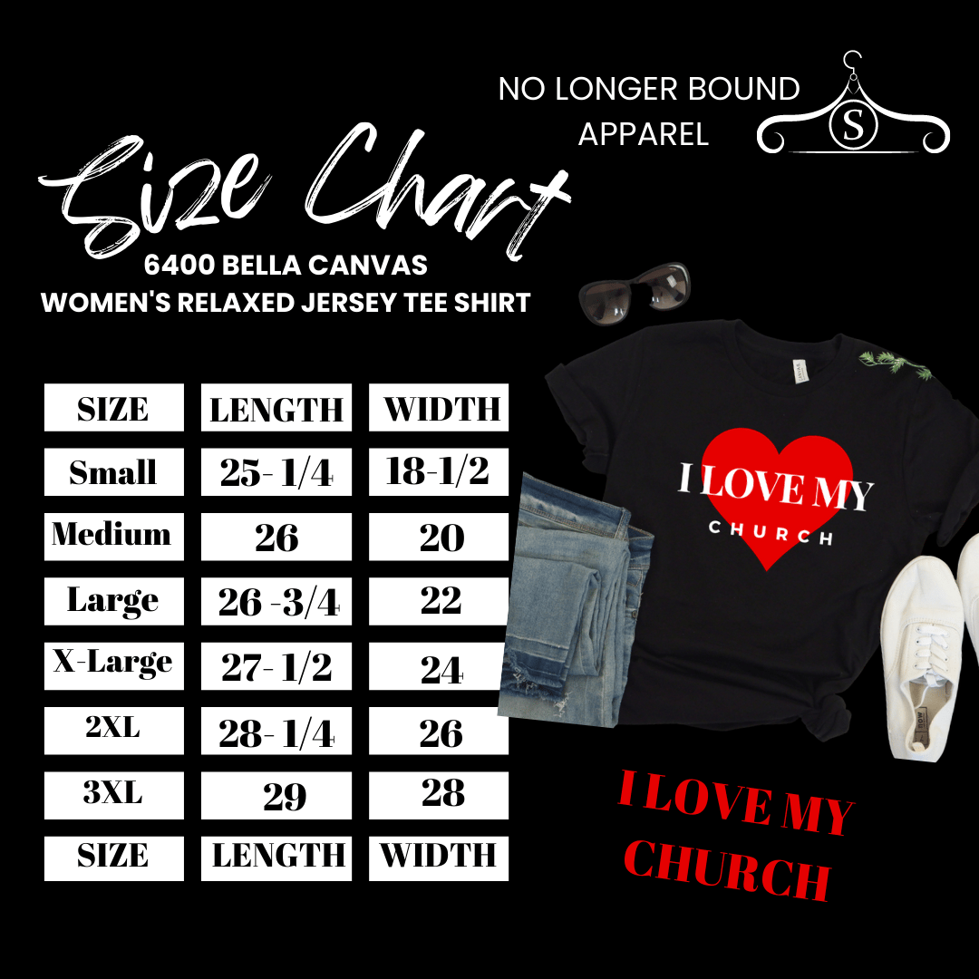 Image of "I LOVE MY CHURCH" Women's Faith-Based Black T-shirt