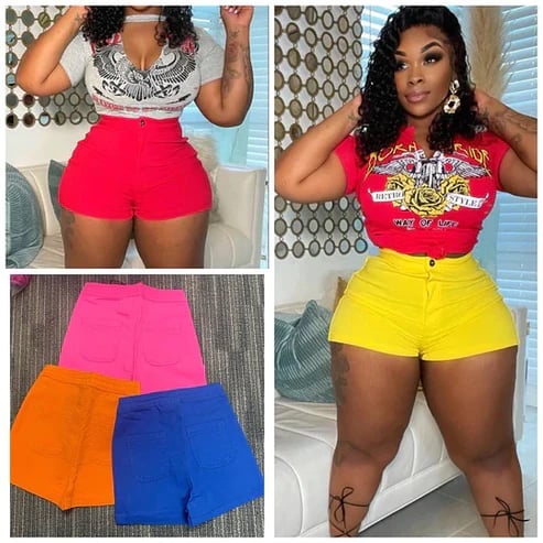 Image of 3PACK HIGHWAIST STRETCHY SHORTS