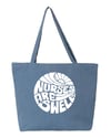 Nurses Are Swell Large Pygment Dyed Canvas Tote Bag - BLUE