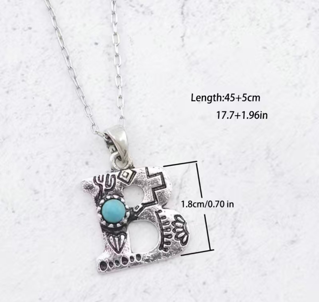 Image of Western flair initial necklaces