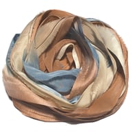 Image 4 of 10YD.  LEGACY  HAND DYED SARI SILK RIBBON/HAND DYED BY COLOR KISSED SILK