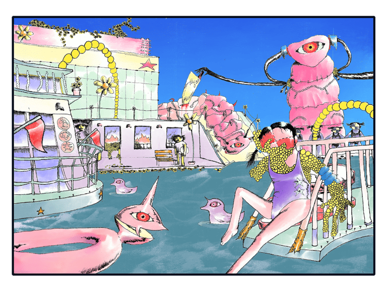 Heaven's Pool Party Print, Edition of 50, Signed