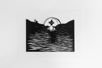 Solstice Swim {Original Papercut - 12x16"}