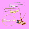 "Boricua" Gold Plated Earring and Necklace Set