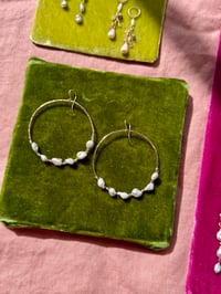 Image 3 of Keshi pearl hoops