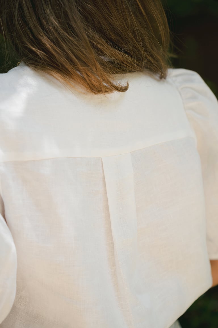 BLOUSE LIN BLANC Image 4