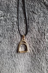 Image 3 of Equestrian stirrup necklace