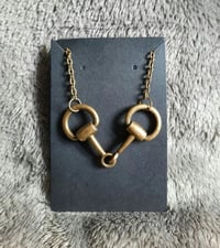 Image 3 of Equestrian horse snaffle bit necklace