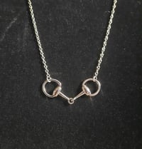 Image 5 of Equestrian horse snaffle bit necklace