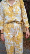 Pyjama femme - Toile de Jouy curry 