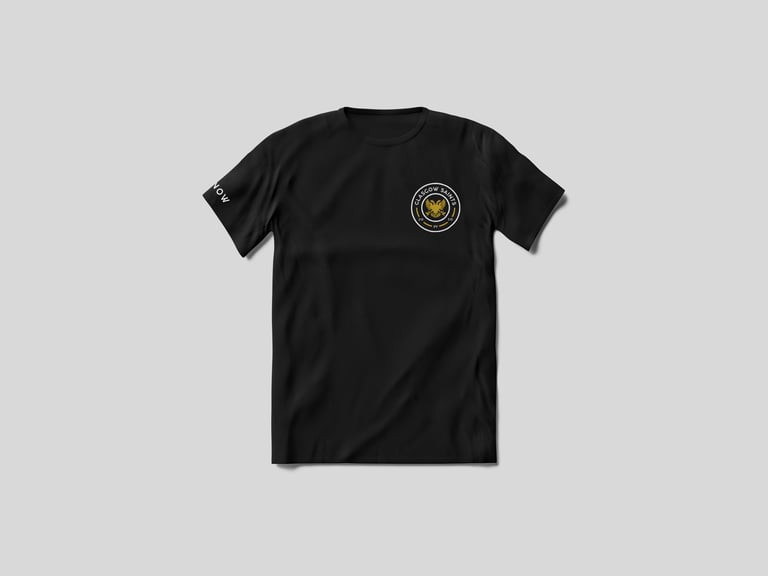 "Act Now" Charity T-shirt in Black Image 2