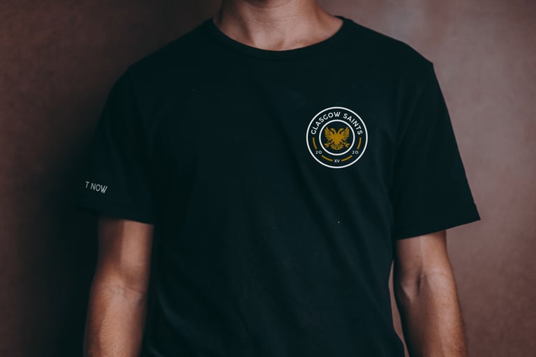 "Act Now" Charity T-shirt in Black Image 4