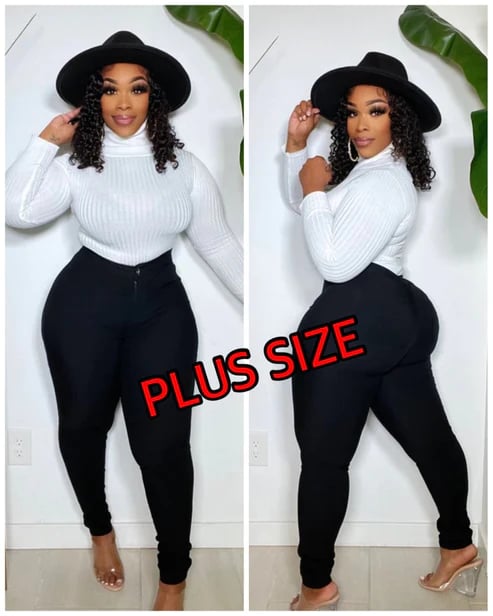 Image of 3PACK BLACK PLUS SIZE SUPER STRETCH High Waisted Jeans