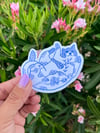 Porcelain Cat Waterproof Vinyl Sticker 