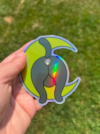 Image 4 of Luna Butthole Sticker - Holographic 3D