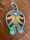 Grey Tabby Butthole Sticker (Large) - Holographic 3D