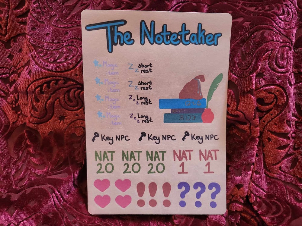 Image of The NoteTaker - Sticker Sheet