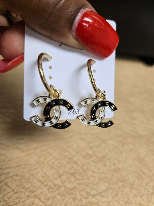 Image of Hoop dangle earrings