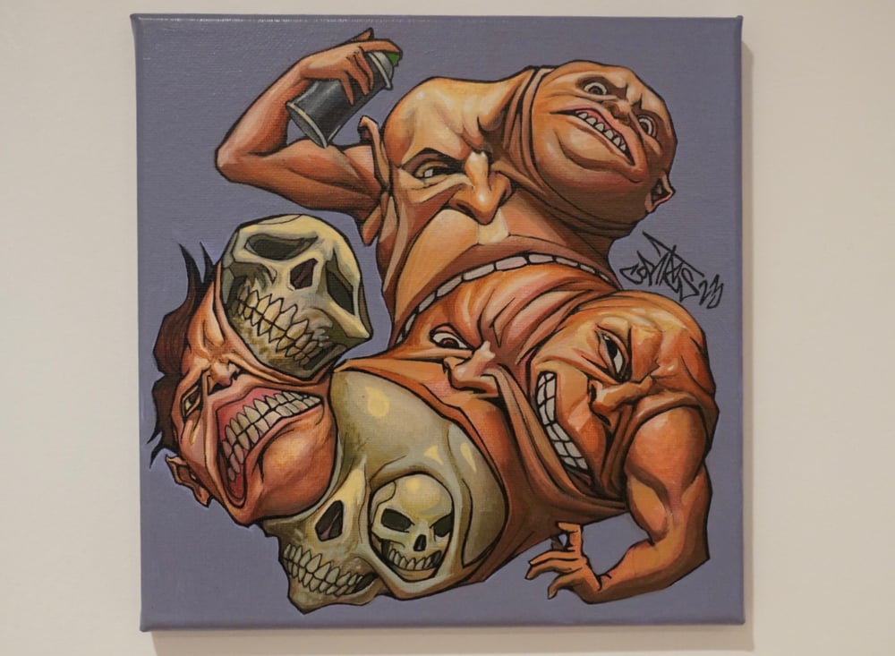 Image of Original Art, "Graffiti Cenobites 3" Acrylic Paint on Canvas  