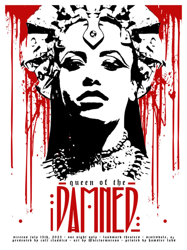 QUEEN OF THE DAMNED  - 18 X 24 Limited Edition Screenprinted Poster